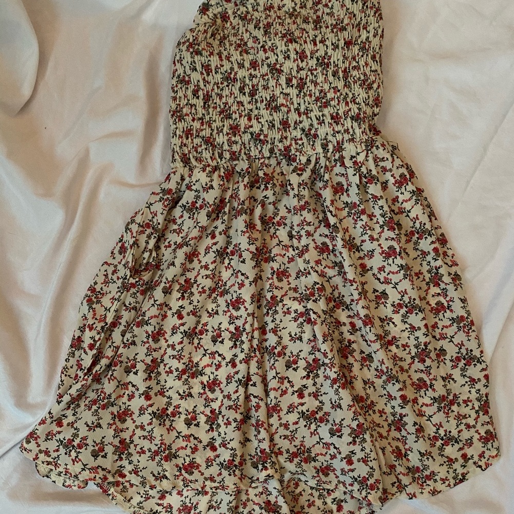 Nasty Gal Floral Strapless Romper